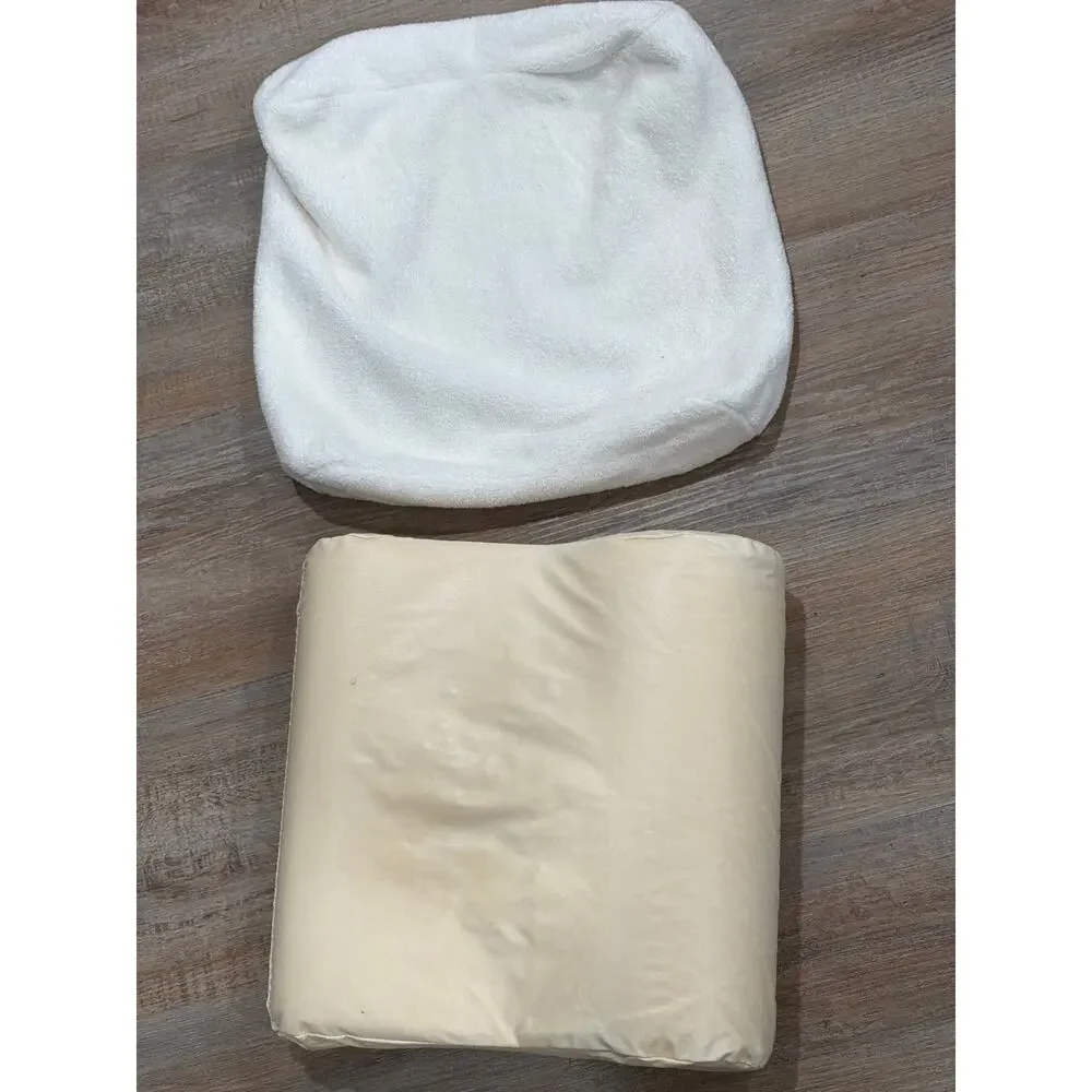 MICRODRY White Terry Cloth Cushioned Bath Pillow Spa Head & Neck Support